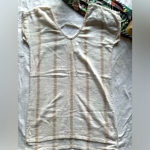 Billabong cream and white 100% cotton dress size small